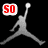 A static digital image with a black background featuring a gray silhouette of a basketball player, red 'SO' text in the top-left corner, and yellow 'FLY & HAWT' text over a basketball graphic.