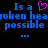 Blue pixelated text on black background with pink heart symbol, displaying repeated phrases and ellipses.