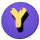 A circular purple icon with a yellow Y-shaped object that changes orientation across three of observations