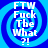 Four identical blue spiral backgrounds with white text reading "FTW Fuck The What ?!" arranged in a