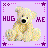 A 4x3 contact sheet of a pixelated teddy bear animation with changing text and border elements on a purple background.