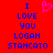 Red background with blue pixelated text reading "I LOVE YOU LOGAN STANCATO" and a pink heart symbol above the word I.