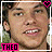 A 48x48 pixel animated contact sheet showing two frames of a buddy icon with a person's face, pink and white borders, heart symbols, and text labels.