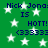 Green background with white stars and repeated blue text reading "Nick Jona: Nick Jona: IS HOTT! (33333)" in a pixelated style.