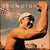 A pixelated image split into two sections: left shows a muscular figure flexing with raised arm against cloudy sky, right displays red text and hearts on light blue background.