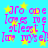 Pixelated text and yellow stars on a cyan background, repeated in four quadrants with identical content.