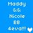 Blue background with white pixelated text and heart symbols; two identical vertical of text and symbols with one heart changing color