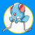 Pixelated cartoon mouse icon with blue body and red ears on a white circular background, next to green text reading "Original Icons .com" on dark green background.