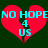 Two identical red broken hearts with cyan text "NO HOPE 4 US" on a dark green background, each heart split into two halves.