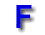 Blue letter F transforms through multiple stages of white and blue pixelated motion trails against gray background.