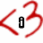 Red heart outline with black 'i' and '3' symbols, pink heart pattern background, black 'love' text, and black 'hmm' text on white background.