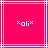 A static pixel art icon with a bright pink background and white lines, featuring the text "*oli" in white pixels centered within two adjacent