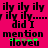Pixelated text on bright pink background with green flower-like symbols below 'iloveu', showing slight pixel shifts between