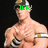 A muscular man in a cap and armbands appears across four with green text overlays reading 'JCR!', 'john cena', 'u cant see', and empty space