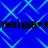 Blue background with light blue diamond pattern and repeated black text reading "melissa" with a heart symbol and "3" below it
