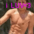 A shirtless man with a muscular torso appears in a of four with pink text overlays reading "i LUV<3", "my girl", and "NICOLE!!!"