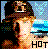 Pixelated image of a person with long brown hair wearing dark clothing, standing against a blue and black background with partial text 'HOT' visible.
