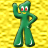 Static pixelated image of a green cartoon character with red eyes and yellow mouth against a yellow background, rendered in low-resolution 48x48 pixels.