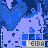 Pixelated blue and purple patterned background with repeated 'LEIDA' text in light gray rectangles, featuring heart shapes and scattered geometric elements.