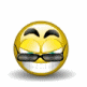 Yellow circular face with black eyebrows, gray sunglasses, and a white mouth showing teeth, arranged in a with subtle expression changes
