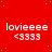 Red background with scattered green dots, repeated white text 'lovieeee' and '<3333' in three of four each