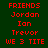 Pixelated red text on green and blue backgrounds lists names and a phrase in four