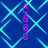 Blue background with cyan diamond lattice pattern and vertical pink text 'C888' repeated four times.