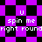 Pixelated text 'U spin me right round' on a purple and black checkered background with diamond-shaped patterns.