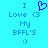 A pixelated blue background displays text and symbols with a purple heart replacing the 'o' in 'Love'.