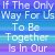 A static image with horizontal striped background in blue and purple hues displaying repeated text phrases including "To Be Together Is In Our", "Dream", and "Sleep FOREVER!".