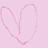 Pink heart outline with white dots on pink background, showing animation frames where the right side of the heart fills with text and a gray rectangle appears.