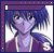 Pixelated anime-style character with blue hair in pigtails, wearing a purple top and white necklace, displayed across nine positions