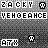 Pixelated static image with text and skull icons on a gray gradient background.
