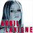 A 4-frame contact sheet of an animated AIM buddy icon featuring Avril Lavigne with red text overlays, displayed on a gray transparency background.