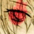 A close-up of a stylized anime eye with red iris and black eyeliner, showing subtle animation changes