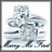 Pixelated grayscale icon of a figure with a large head, dark eyes, and a wide mouth, holding a curved object in one hand and a rectangular object in the other against a white background.