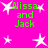 Bright pink background with white star shapes and green text reading 'Alissa and Jack' in four positions.