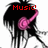 Animated icon of a character with black hair wearing pink headphones, displaying red text above the head that changes across frames.