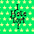 Green background with yellow stars, repeated text "I Hate Lori?" in black pixelated font, three of three identical text-star arrangements, bottom-right corner partially obscured by gray rectangle