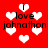 Red background with white heart shapes and black text reading "i love johnathon" in pixelated font, repeated across the image.