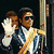 Six distinct pixelated images of a person in various poses and outfits arranged in two
