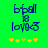 Blue pixelated text 'bball', 'B', and 'loves' on bright green background with yellow star icons below.