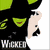 six distinct animated buddy icons featuring characters from Wicked, Rent, and other media with text overlays