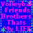Pixelated text in pink and cyan on a blue background, arranged in a with repeated phrases and decorative borders