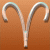A stylized silver Y-shaped object with curved arms and a central stem on a brown background, appearing in two distinct states.