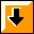 Pixelated orange square with black downward arrow and white border, surrounded by gray background with 'HOME' text in black pixel font.