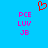 A static pixel art image with a bright blue background, red heart symbol, and pink text elements arranged in two