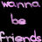 Pixelated pink text and a mask icon on black background with visible dithering and anti-aliasing artifacts.