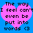 Two identical pink heart-shaped icons with black pixelated text on a blue background, each displaying the phrase "The way I feel can't even be put into words <3".