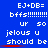 Blue background with white pixelated text repeating 'EJ+DB= bfss!!!!!!!! ur so jelous u should be' in three , each containing two identical